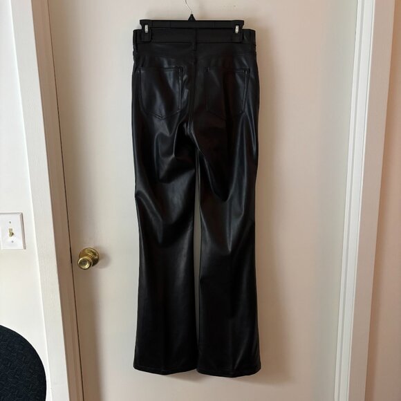 GAP Black High Rise Vegan Leather ‘70s Flare Pants - Picture 7 of 8